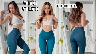 Winter activewear try-on HAUL - leggings, tennis skirts, sweatpants