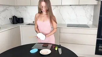 Summer Whisper: Transparent Moments as Allison Cooks in Her Dress #2
