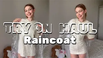 [4K] Raincoat Try-On | Raincoat for a rainy day 