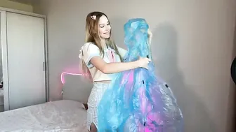 [4K] Raincoat Try-On | Trying It on with a Cute Skirt and Top #2