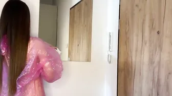 Cleaning the Mirror in a Transparent Raincoat #3