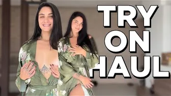 ELEGANT AND SMOOTH GREEN FLORAL ROBE | TRY ON HAUL