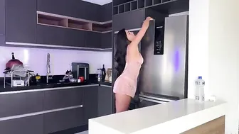 KITCHEN CLEANING IN A CUTE NIGHTGOWN | HOUSEWORK ROUTINE #3