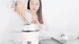 Making sweet egg pudding using rice cooker by Kaye Torres #4