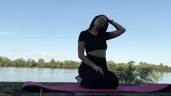 morning stretching by the river #2