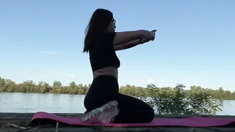 morning stretching by the river #5