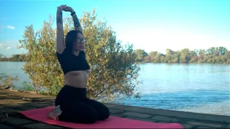 4k YOGA by the river