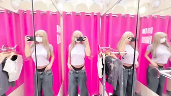 Changing Room Fully Transparent Try-On Haul [4K] #5