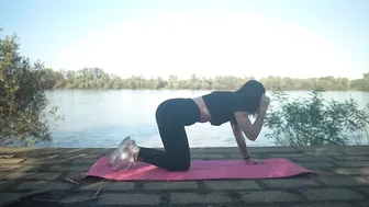 today YOGA workout by the river #3