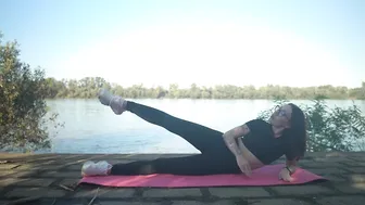 today YOGA workout by the river #4