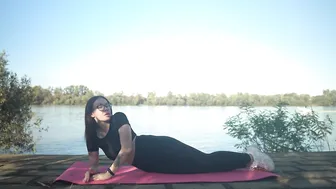 today YOGA workout by the river #5