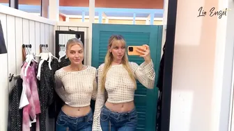 TWINS TRANSPARENT HAUL | FULLY TRANSPARENT CLOTHES HAUL | LIA ENGEL | MILA KLEIN | SISTER HAUL #5