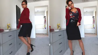 PENCIL SKIRT & WOLFORDS - BUSINESS ATTIRE | HOW TO STYLE WITH HOSIERY