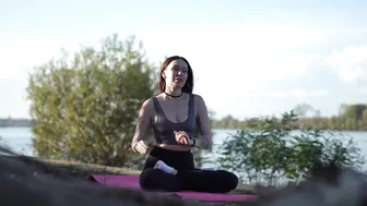 A man didn't stop me from doing yoga by the river #4