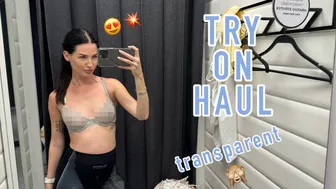 [4K] Transparent Try on Haul with Emma Elisson amazing bra see trough (2024)