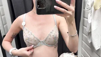 [4K] Transparent Try on Haul with Emma Elisson amazing bra see trough (2024) #5