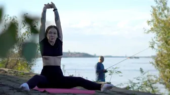 YOGA behind the fisherman