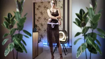 [4K] Transparent Lingerie Try On Haul with Tina in High Heels #2