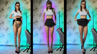 [4K] Try on Haul Transparent Lingerie With Tina on High Heels