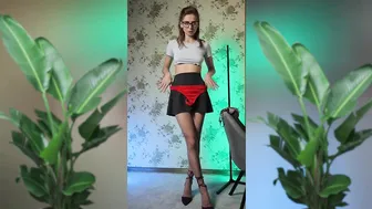 [4K] Try on Haul Transparent Lingerie With Tina on High Heels #2