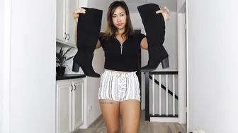 FAUX LEATHER SKIRT & SHINY BLACK PANTYHOSE FALL FASHION | HOW TO STYLE WITH HOSIERY #3