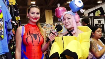 Cosplay Convention Girl at Fan Expo Toronto interviews by Naked News reporter | Marina Valmont #4