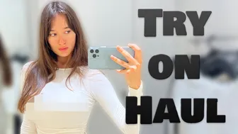 [4K] Transparent Try On Haul with Sasha| See Through Clothing At The Mall (2024)