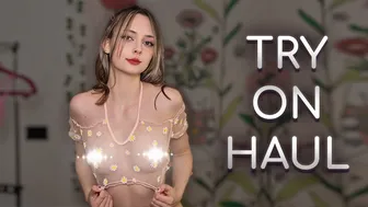 4K | Wet vs Dry No Bra Try on Haul, review by Yours Lia Richie 2024 #1