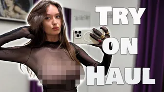 [4K] Transparent Try On Haul Review In Dressing Room #1