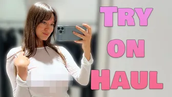 [4K] See Through Try on Clothing | Transparent Dresses