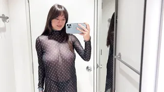 [4K] See Through Try on Clothing | Transparent Dresses #5