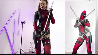 Deadpool Body Paint Cosplay by Naked News anchor I Marina Valmont #3