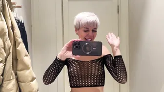 See-Through Try On Haul Transparent Lingerie and Clothes Try-On Haul At The Mall #3