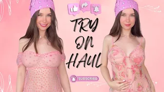 [4K] Transparent Lingerie Try on Haul | See-Through Fabric & No Bra Trend