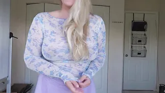 Sheer Top Try On Haul- Blue Floral #4