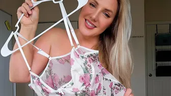 Retro Flora Mesh Sheer Nightgown Try On Haul and Fashion Review