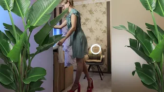 [4K] Try on Haul Transparent Dresses with Tina on High Heels | see through clothes #2