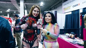 Naked News Interviews Exxxotica Miami ‘22 in Body Paint by Fernello ♥️♥️ | Marina Valmont #4