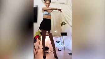 [4K] Try on haul Transparent Dresses with Tina and Eva on High Heels #2