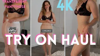 [4K] Transparent Pantyhose Try On Haul | Try Ons With Poppy (2024)