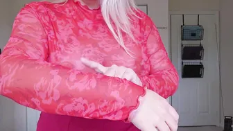 Super Sheer Red Top Try On Haul- Girly and Pretty for Full Figured Shoppers #4