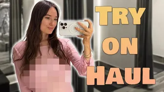 [4K] No Bra Challenge Try on Haul 2024 : Transparent Dress with Sasha 18+ #1