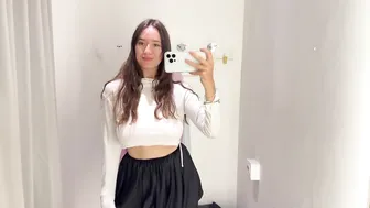 [4K] No Bra Challenge Try on Haul 2024 : Transparent Dress with Sasha 18+ #3