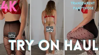 [4K] TRANSPARENT Pantyhose TRY ON | Try Ons With Poppy (2024) #1