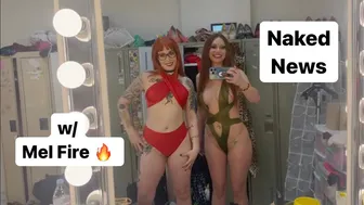 Hosting Naked News with Mel Fire | Marina Valmont #1