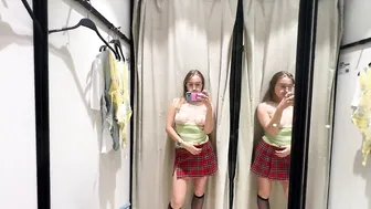 [4K] TRANSPARENT TRY ON HAUL IN DRESSING ROOM | With Lisa No Bra #2