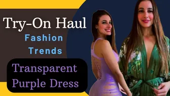 Transparent Purple Dress Review & How to Style It 2024 Try-On Haul Fashion Trends Styling (4K)