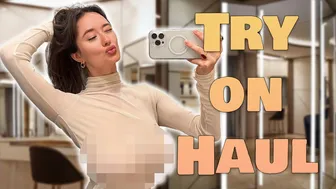 [4K] Sasha Transparent Try On Haul | No Bra Trend & See Through Fabric