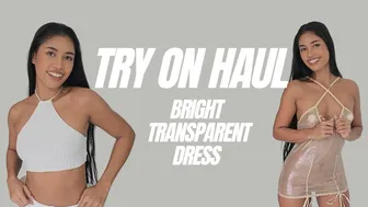 4K | Try On Haul | Casual Outfit x Bright Transparent Dress | Asian Girl Natural Beauty