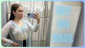 [4K] Summer Try-on Haul | Transparent Outfits In Dressing Room | Shopping with Anna Little